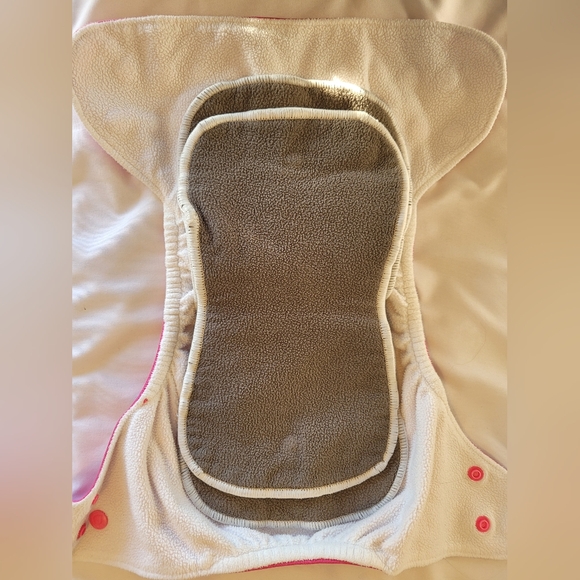 Candy, Bright Pink Lil Helper Cloth Diaper - Picture 2 of 3